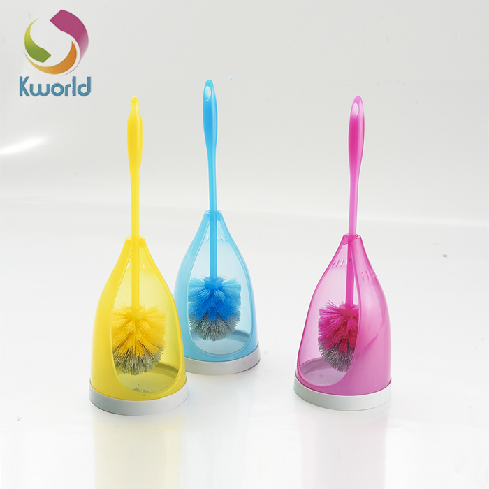 Kworld Wholesale Water Drop-shaped Plastic Toilet Brush Set 8307